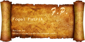 Fogel Patrik névjegykártya